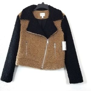 ❤ Nine West Sherpa Bomber Jacket